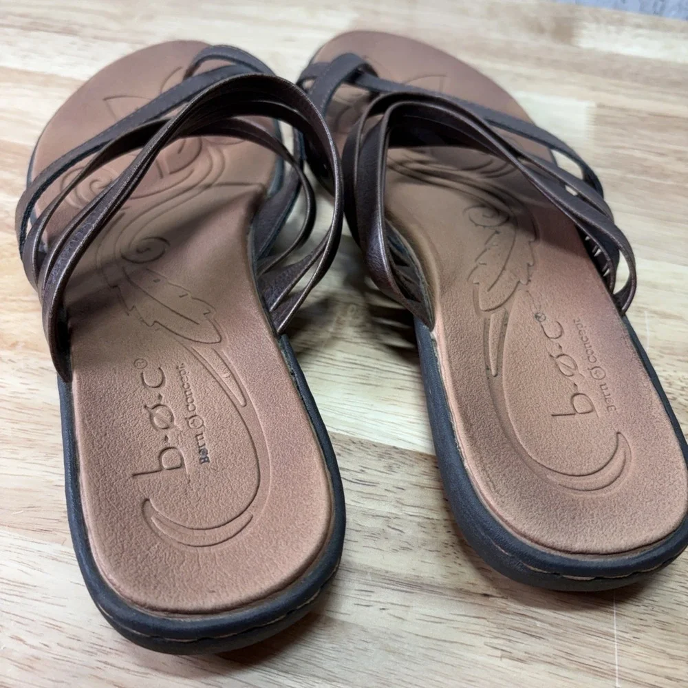 Women's b.o.c. Brown Alisha Strappy Flip Flop Thong Sandals Size 10 M